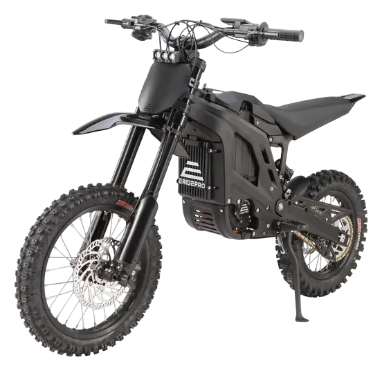 E RIDE PRO MINI R, cross electric negru, vedere din față-lateral