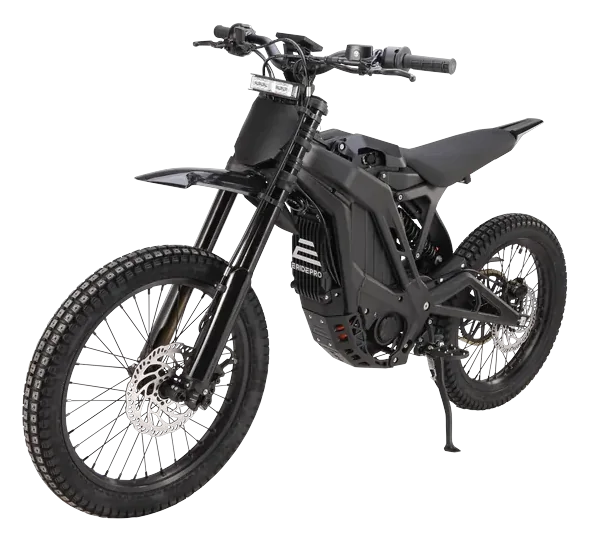 E RIDE PRO SS 3.0, cross electric negru cu amortizor nou, vedere laterală